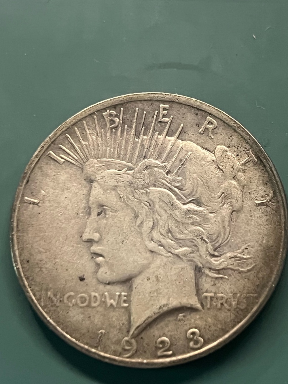 1923 Peace Silver Dollar Coin - Vintage US Silver (Gray/Silver)